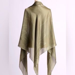 Olive Color Silk/Satin Hijab Large Size 50” x 50”